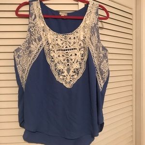 Eyeshadows Tank Top with detailing. size XL